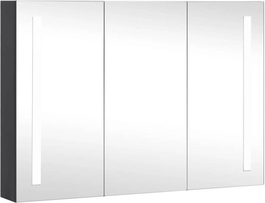 VidaXL Badkamerkast met spiegel en LED 89x14x62 cm