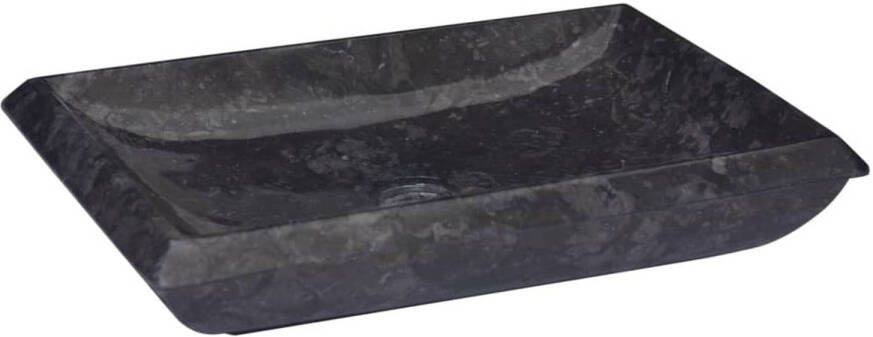 VidaXL Gootsteen 50x35x10 cm marmer zwart