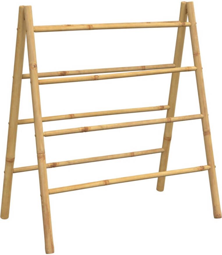 VidaXL Handdoekladder met 4 sporten 90x50x100 cm bamboe