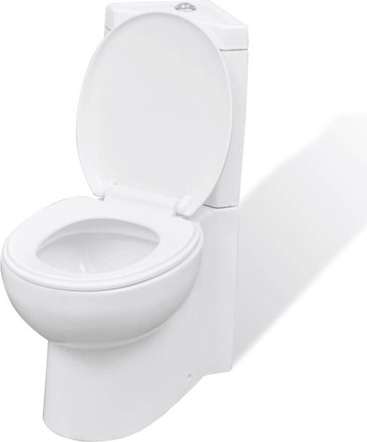 VidaXL Keramisch Toilet voor in de hoek wit