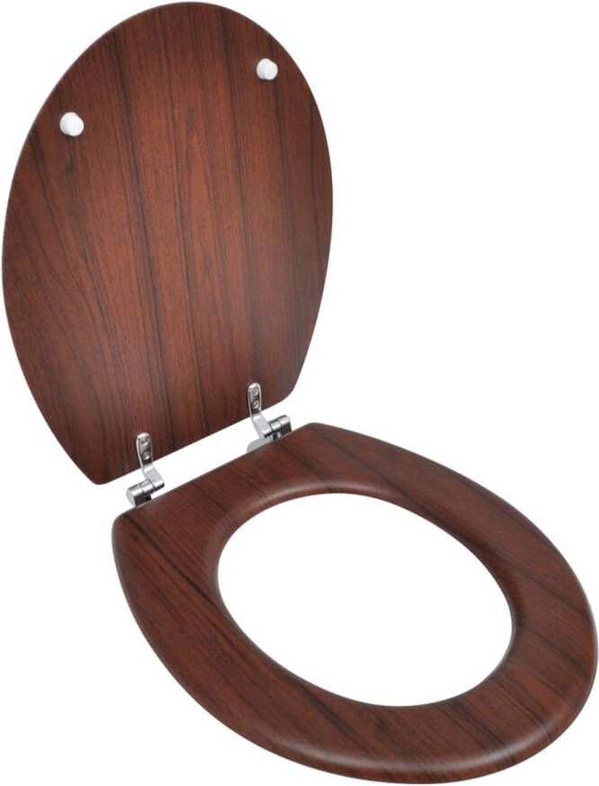 VidaXL Toiletbril simpel ontwerp MDF bruin