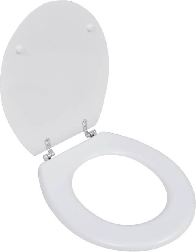 VidaXL Toiletbril simpel ontwerp MDF wit