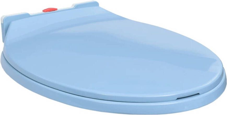 VidaXL Toiletbril soft-close en quick-release ovaal blauw