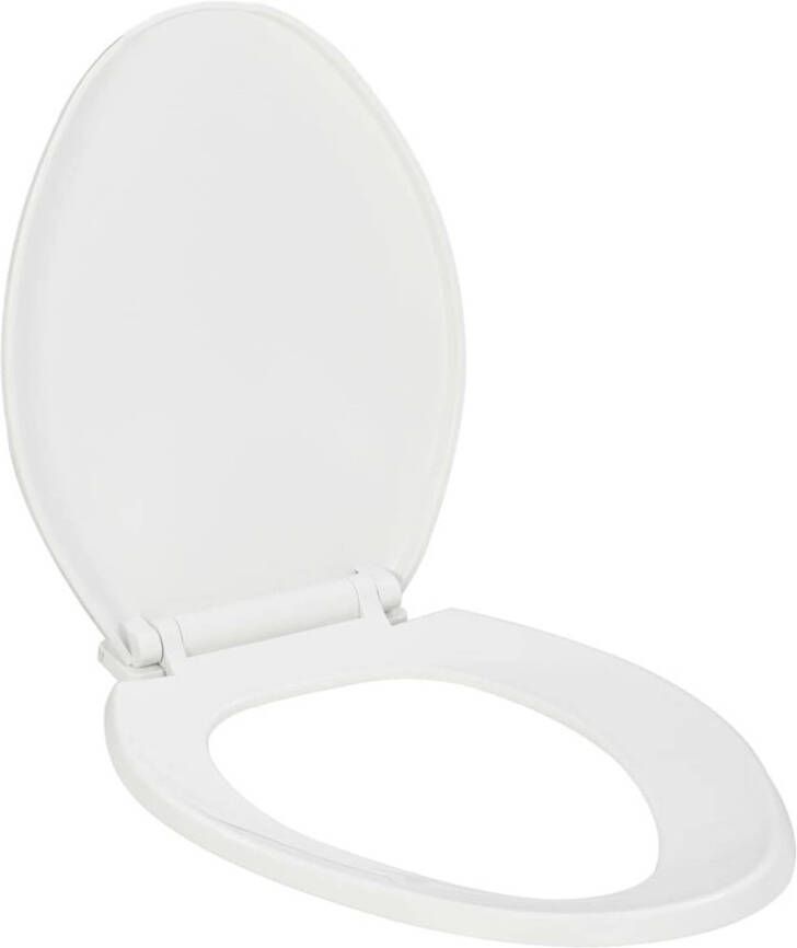 VidaXL Toiletbril soft-close met quick-release ontwerp wit