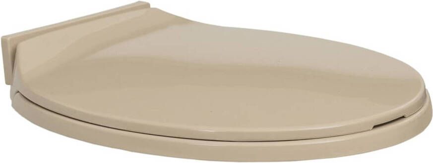 VidaXL Toiletbril soft-close ovaal beige