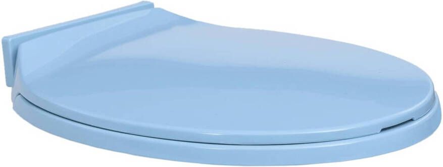 VidaXL Toiletbril soft-close ovaal blauw