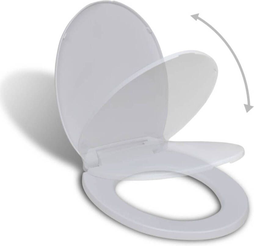 VidaXL Toiletbril soft-close ovaal wit