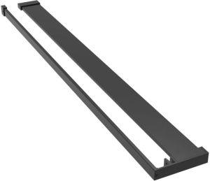 VidaXL Wandschap Voor Inloopdouche Muur 80 Cm Aluminium Zwart