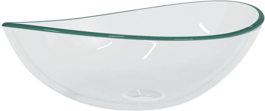 VidaXL Wasbak 54 5x35x15 5 cm gehard glas transparant