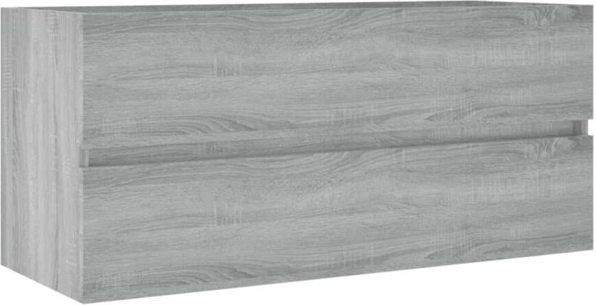 VidaXL Wastafelkast 100x38 5x45 cm bewerkt hout grijs sonoma eiken