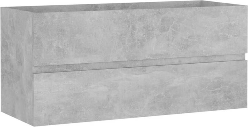 VidaXL Wastafelkast 100x38 5x45 cm bewerkt hout betongrijs
