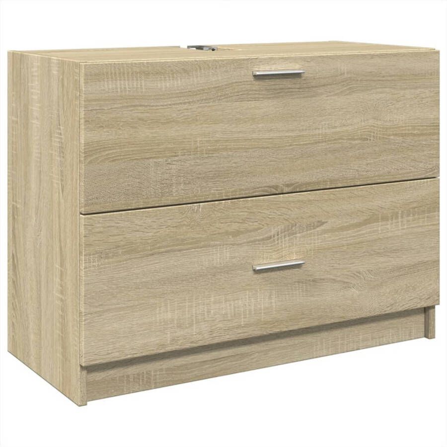 VidaXL Wastafelkast 78x37x59 cm bewerkt hout sonoma eikenkleurig