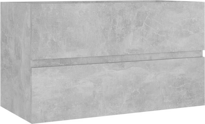 VidaXL Wastafelkast 80x38 5x45 cm bewerkt hout betongrijs