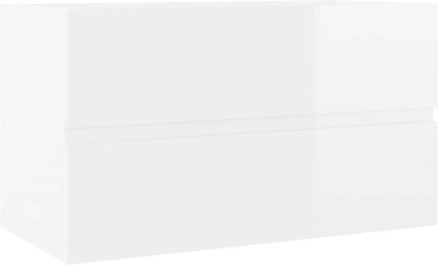VidaXL Wastafelkast 80x38 5x45 cm spaanplaat hoogglans wit