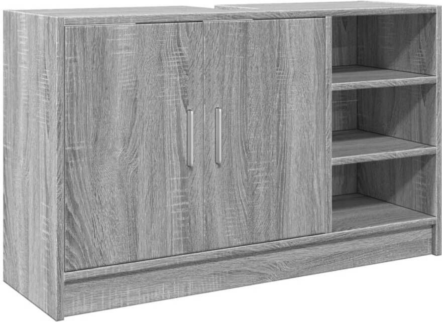 VidaXL Wastafelkast 90x29x55 cm bewerkt hout grijs sonoma eikenkleurig