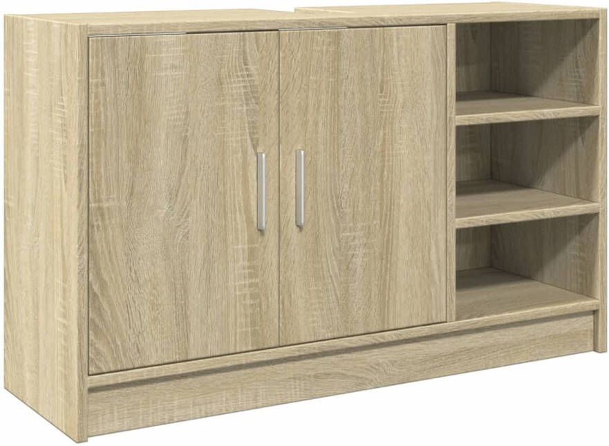 VidaXL Wastafelkast 90x29x55 cm bewerkt hout sonoma eikenkleurig