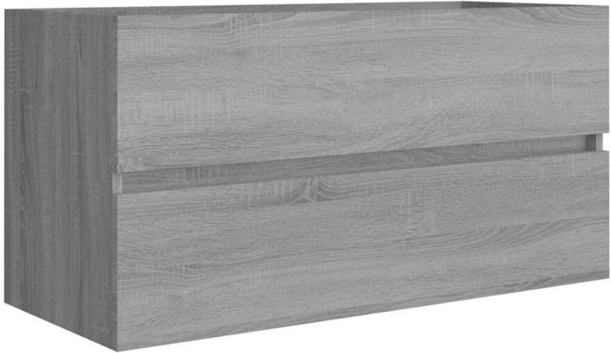 VidaXL Wastafelkast 90x38 5x45 cm bewerkt hout grijs sonoma eikenkleur