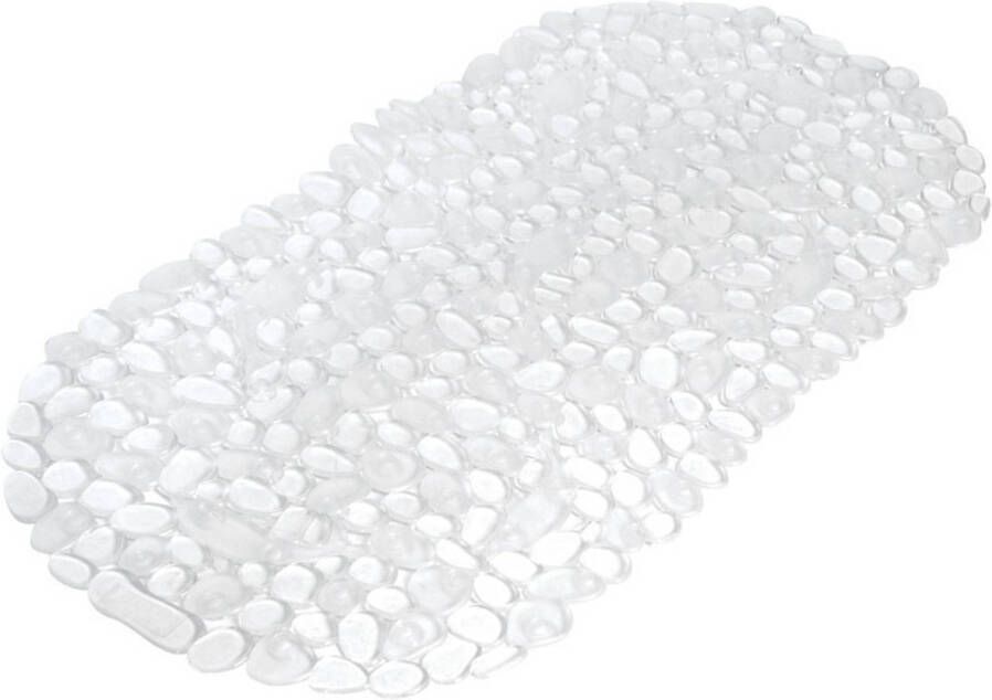 Wicotex Badkuip ruwe anti-slip mat transparant 52 x 52 cm met stenen patroon Badmatjes
