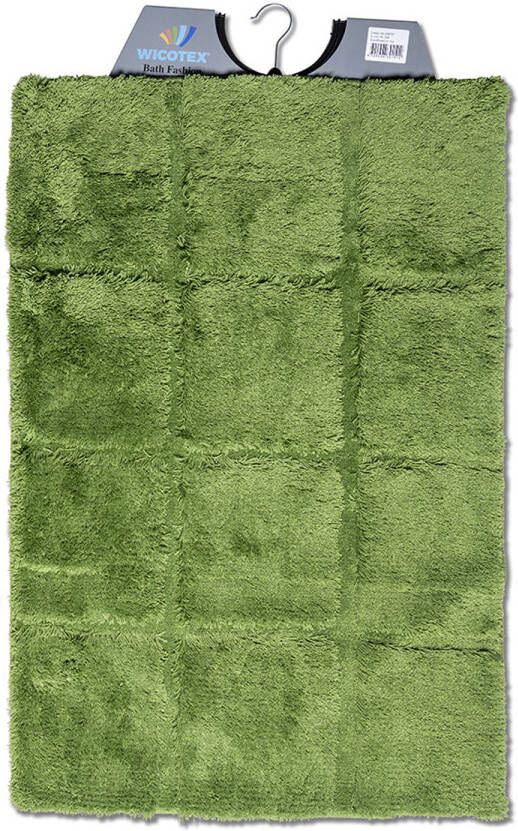 Wicotex -Badmat ruit groen 60x90cm-Antislip onderkant