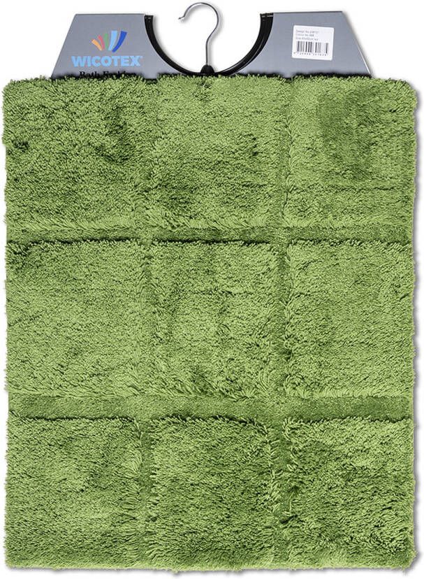 Wicotex -Bidetmat-wc mat-toiletmat ruit groen-Antislip onderkant