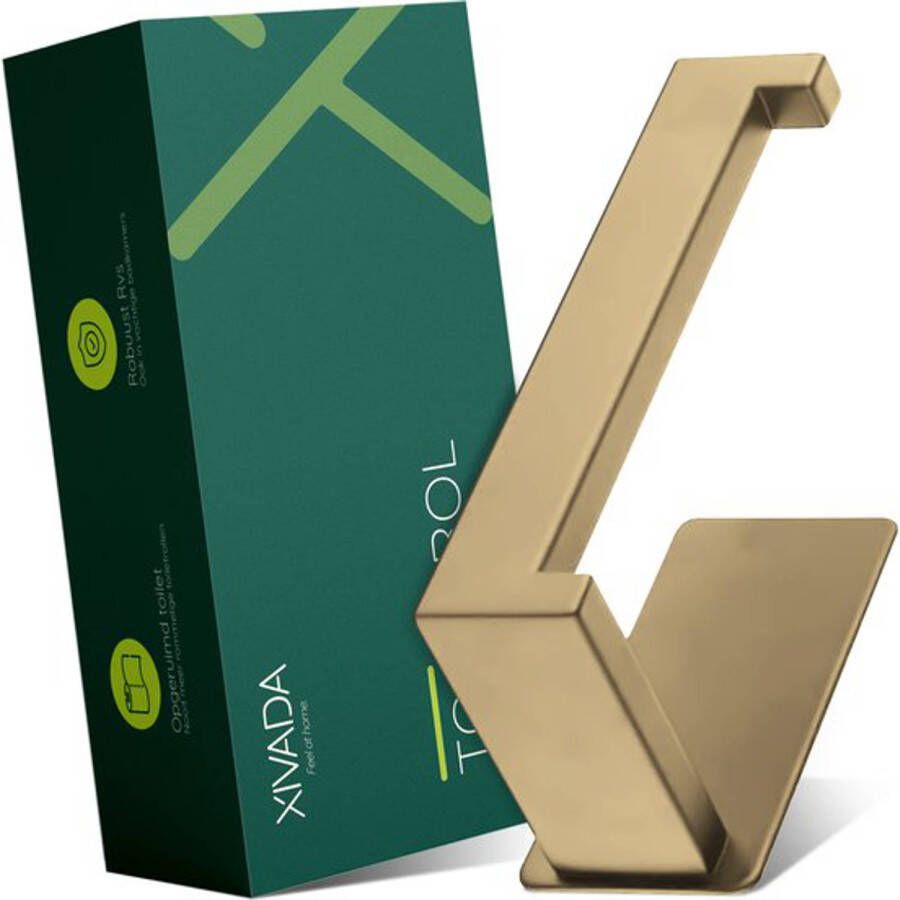 XIVADA Toiletrolhouder Goud Zonder boren WC Rolhouder zelfklevend