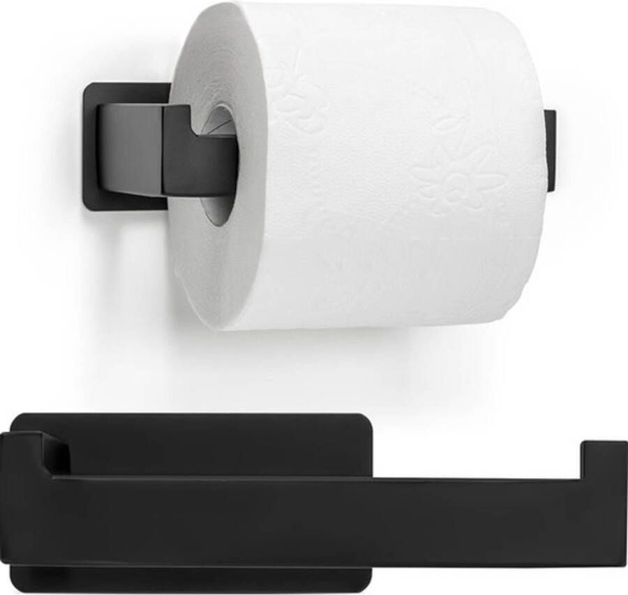 XIVADA Toiletrolhouder Zonder Boren Zwart WC Rolhouder Zelfklevend
