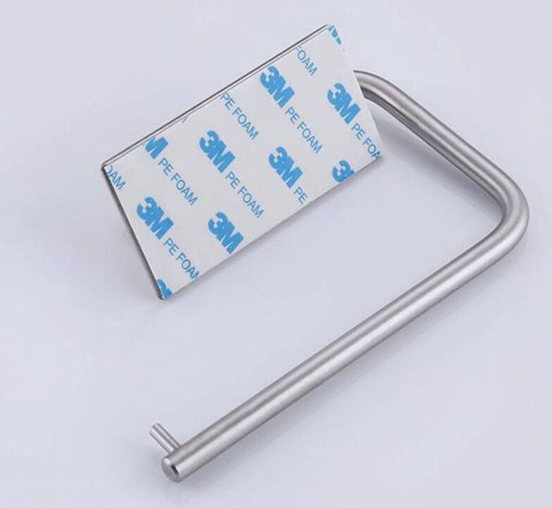 XIVADA WC rolhouder Zonder Boren Zelfklevend RVS Toiletrolhouder Zilver