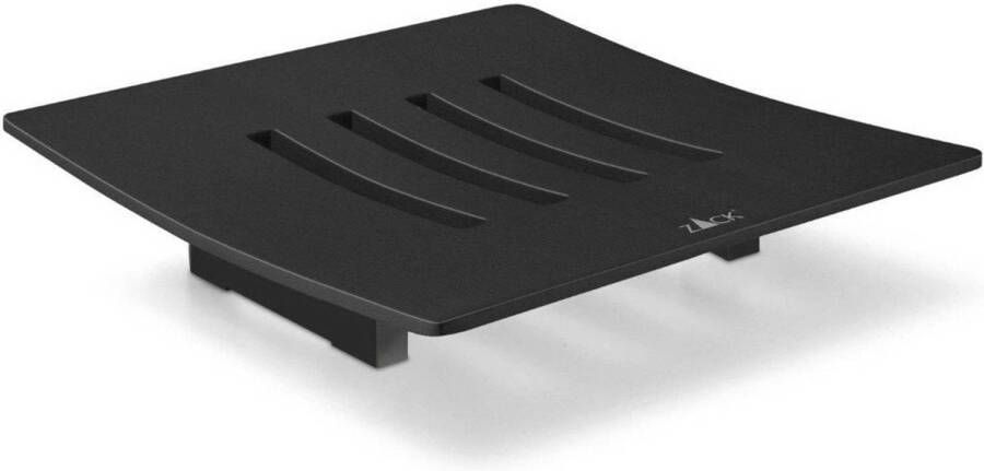 Zack Abacco Zeepschaal Vierkant 12.5X12.5X3.3cm zwart 40443