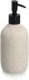 Zeller Zeeppompje dispenser kunststeen beige 8 x 20 cm Natural jute look Zeeppompjes - Thumbnail 1