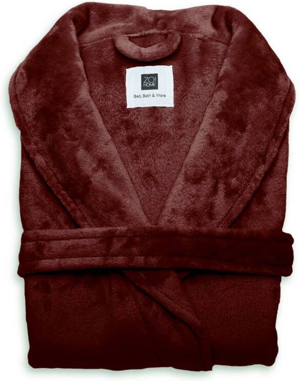 ZoHome Zo Home Flanel Fleece Badjas Cara mahogany red XL