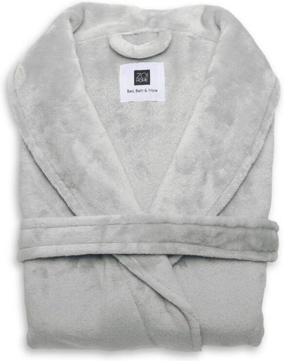 ZoHome Zo Home Flanel Fleece Badjas Cara pearl grey S