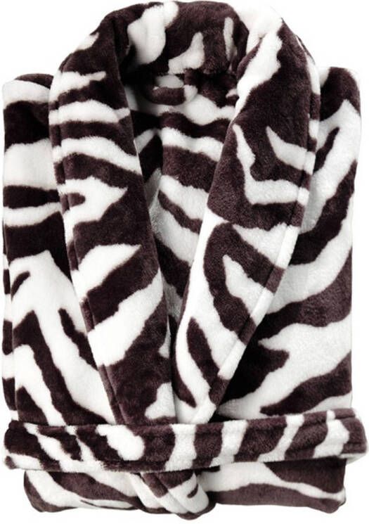 ZoHome Zo Home Flanel Fleece Badjas Zebra brown L