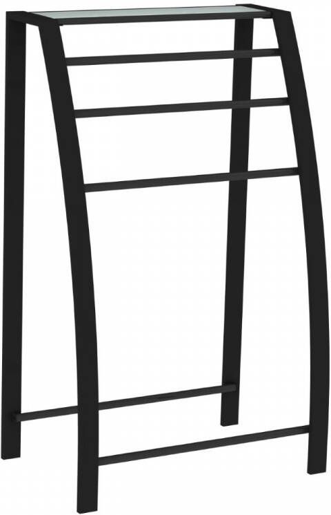 Allibert Handdoekhouder Loft-Game 55x35x90cm Staand Drie Stangen Mat Zwart