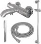 Brauer Badkraan Chrome Carving Set 04 Thermostatisch Opbouw Rond Glans Chroom 2 Greeps met Wandhouder en Handdouche 3 Standen - Thumbnail 2
