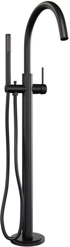 Brauer Black Carving Staande Badkraan handdouche staaf 1 stand 2 carving knoppen PVD mat zwart 5-S-084-1 - Foto 3