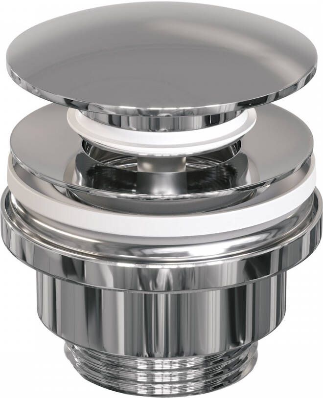Brauer Clickwaste Chrome Edition Pop Up Messing Glans Chroom