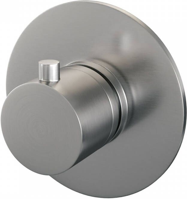 Brauer Brushed Edition inbouwthermostaat met inbouwdeel 1 gladde knop PVD geborsteld RVS 5-NG-018RR