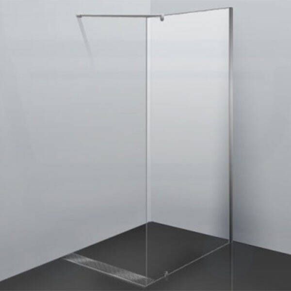 Brauer Inloopdouche Bellini 80x200cm Helder Glas Chroom Incl. Stabilisatiestang Bevestigingsmaterialen