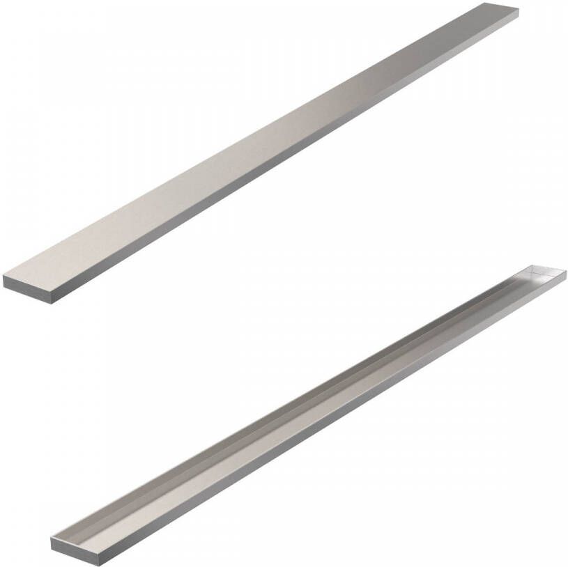 Brauer Tegelinlegrooster Chrome Edition Omkeerbaar tbv Douchegoot STD W PS 110x7 cm Inclusief Afstandhouders - Foto 2
