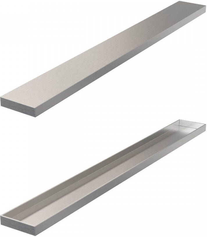 Brauer Tegelinlegrooster Chrome Edition Omkeerbaar tbv Douchegoot STD W PS 60x7 cm Inclusief Afstandhouders - Foto 2