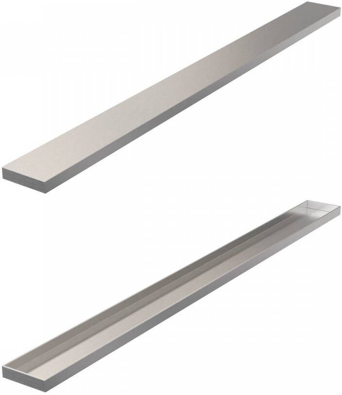 Brauer Tegelinlegrooster Chrome Edition Omkeerbaar tbv Douchegoot STD W PS 80x7 cm Inclusief Afstandhouders - Foto 2