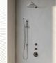 Brauer Brushed Edition Regendoucheset inbouw hoofddouche 20cm Wandarm glijstang met inbouwdeel Gladde knoppen handdouche Rond 3 standen PVD geborsteld RVS 5-NG-080 - Thumbnail 5