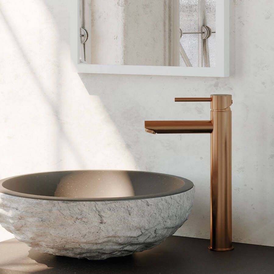 Brauer Copper Edition ColdStart verhoogde wastafelkraan energy-saving model A koper geborsteld PVD - Foto 2