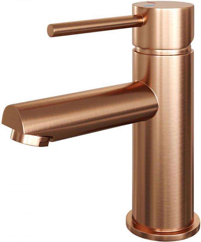 Brauer Wastafelmengkraan Copper Edition Coldstart Opbouw Laag Ronde Hendel Geborsteld Koper PVD - Foto 2