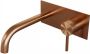 Brauer Copper Carving Wastafelmengkraan inbouw gebogen uitloop links hendel lang smal carving- model A 1 PVD geborsteld koper 5-GK-004-B6-65 - Thumbnail 3