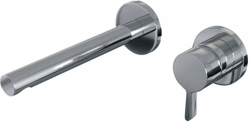 Brauer Chrome Edition Wastafelmengkraan inbouw rechte uitloop links hendel middel dik model E 1 chroom 5-CE-004-S1-65 - Foto 2