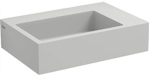 Clou Fontein Flush 2 Plus 42.5x29x10.5cm Aluite Mat Wit (Met Voorbewerkt Kraangat Rechts) - Foto 3