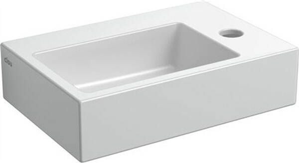 Clou Flush 2 fontein 36x24.5x9cm met kraangat met plug Keramiek Wit CL 03.03020