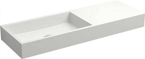 Clou Fontein Mini Wash Me 56x19x6cm Mineraal Marmer Glans Wit (Met Voorbewerkt Kraangat Rechts) - Foto 2