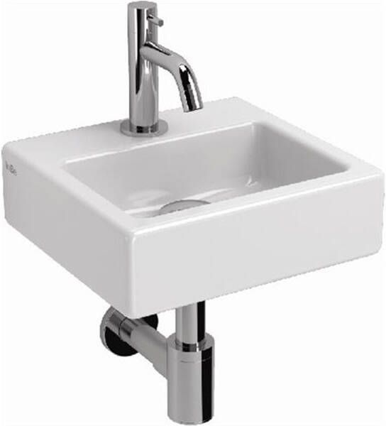 Clou InBe fonteinset 29x27cm nr1 inclusief kraan midden plug en sifon keramiek Wit IB 03.03099 - Foto 4